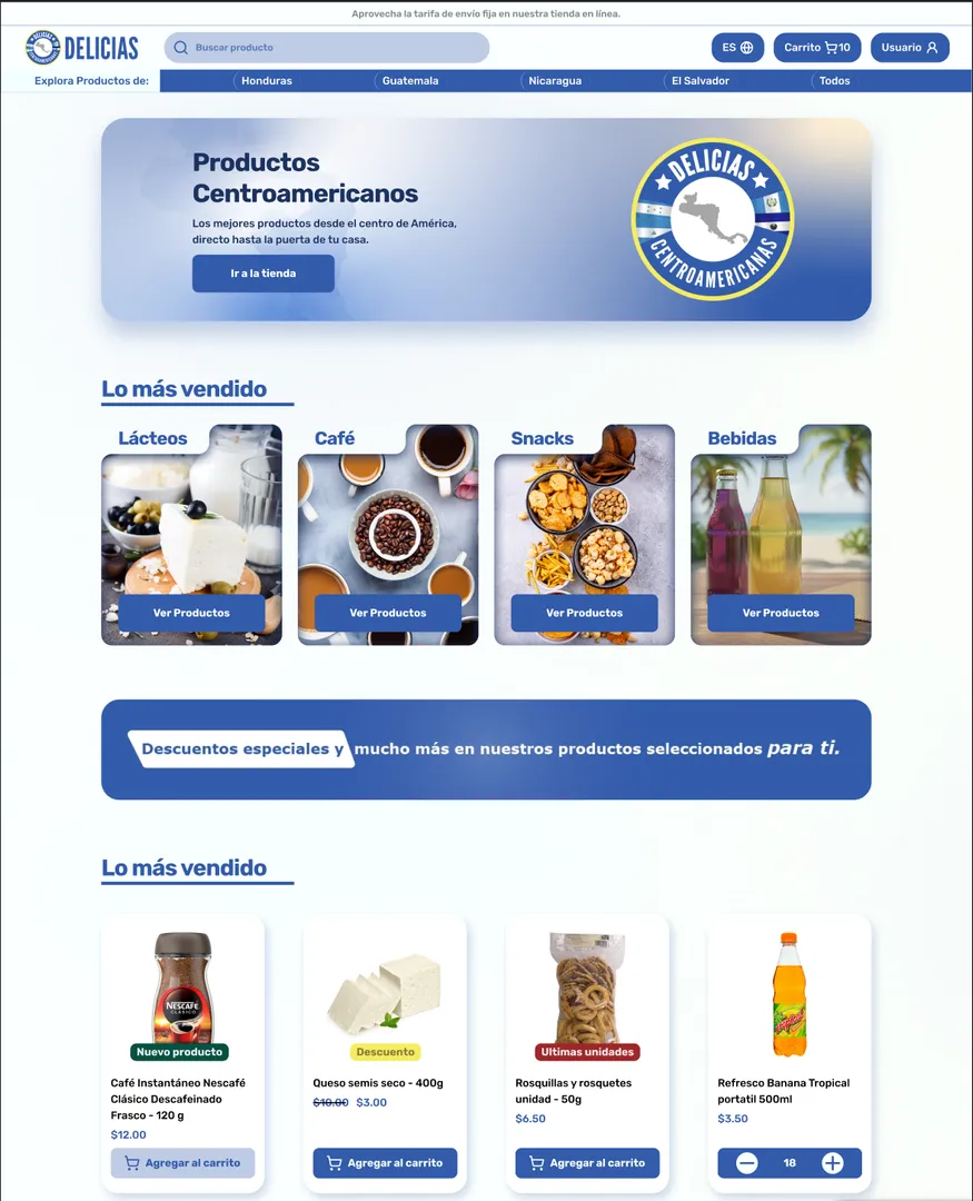 Captura de Delicias Centroamericanas